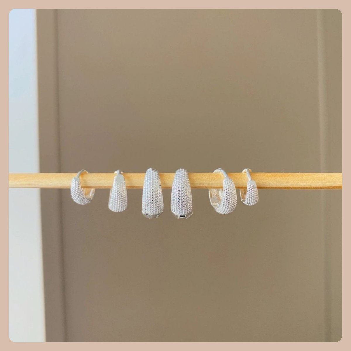 Argola Morganitte Joias Banhada Prata 925 3 Tamanhos Antialérgica