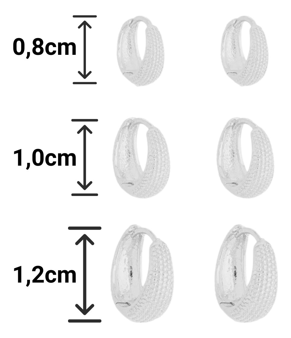 Argola Morganitte Joias Banhada Prata 925 3 Tamanhos Antialérgica