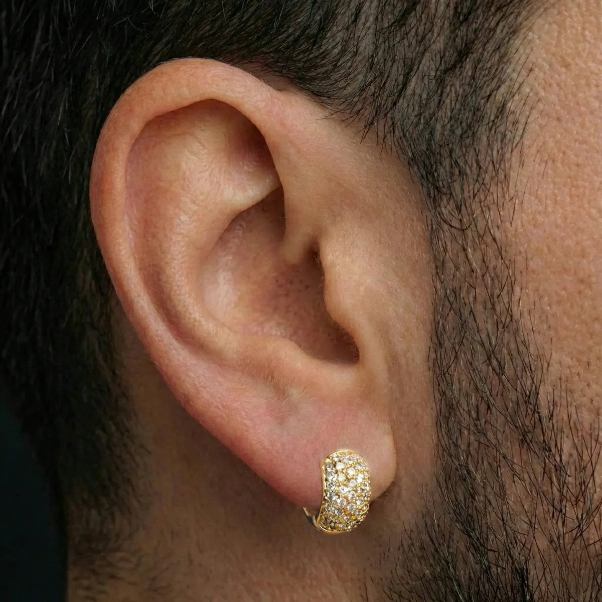 Brinco Argola Banhadas Ouro 18k Ou Prata 925 Micro Zircônias Dourado