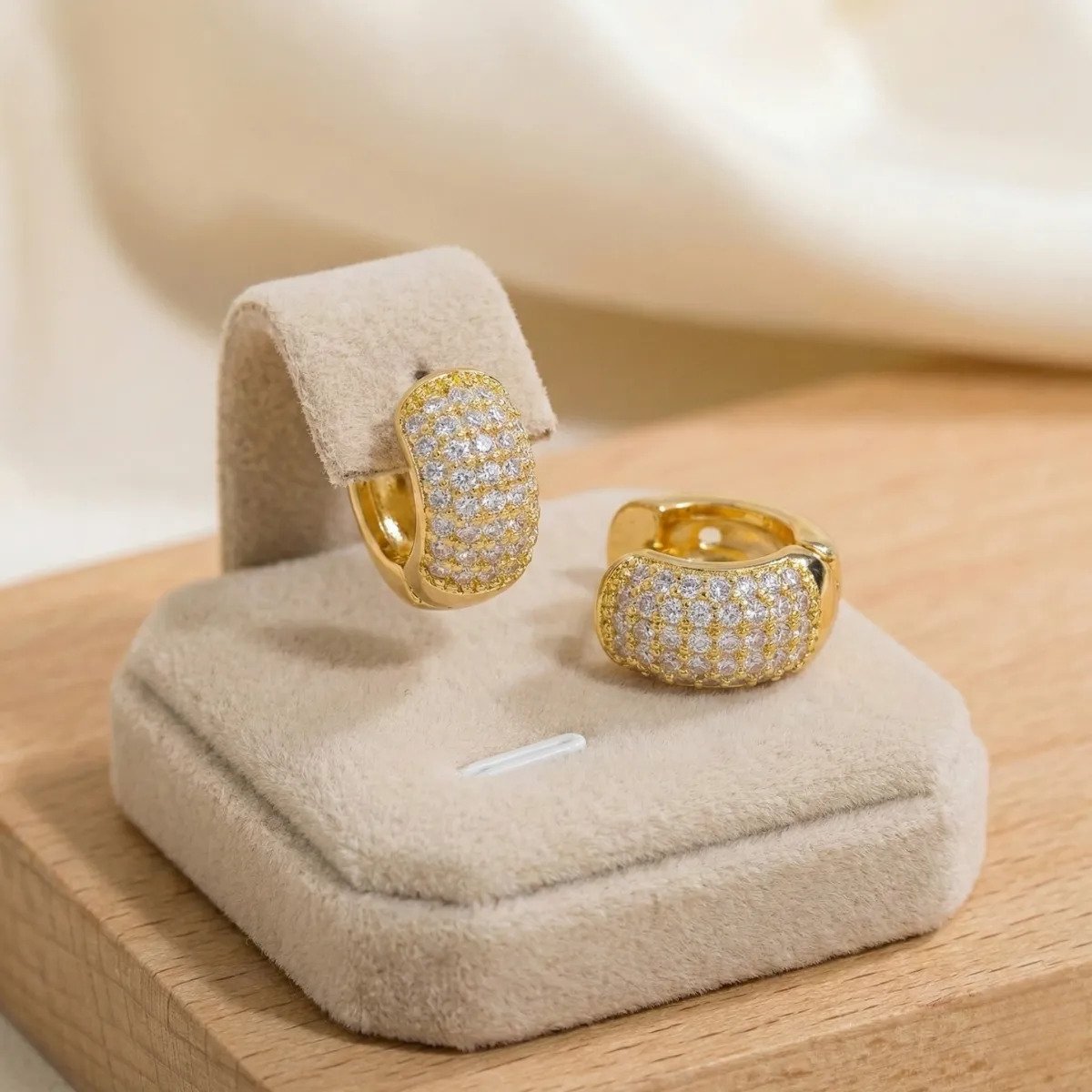 Brinco Argola Banhadas Ouro 18k Ou Prata 925 Micro Zircônias Dourado