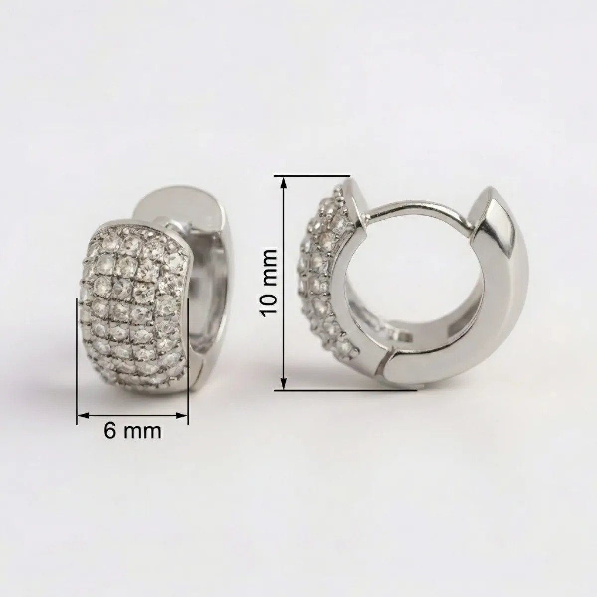 Brinco Argola Banhadas Ouro 18k Ou Prata 925 Micro Zircônias Prateado