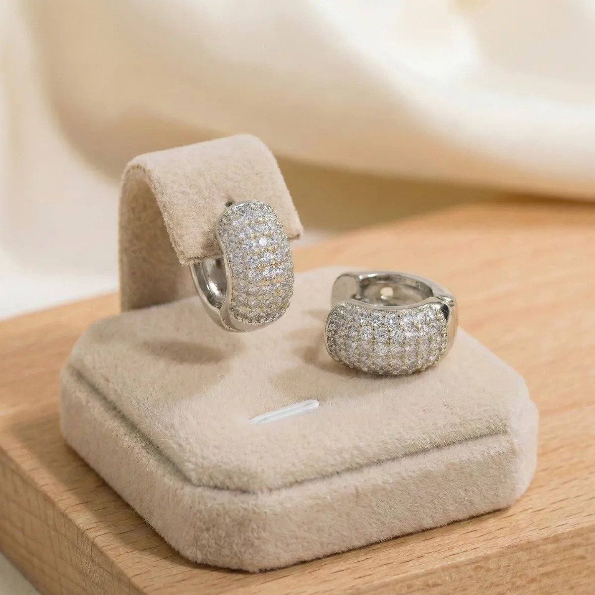 Brinco Argola Banhadas Ouro 18k Ou Prata 925 Micro Zircônias Prateado
