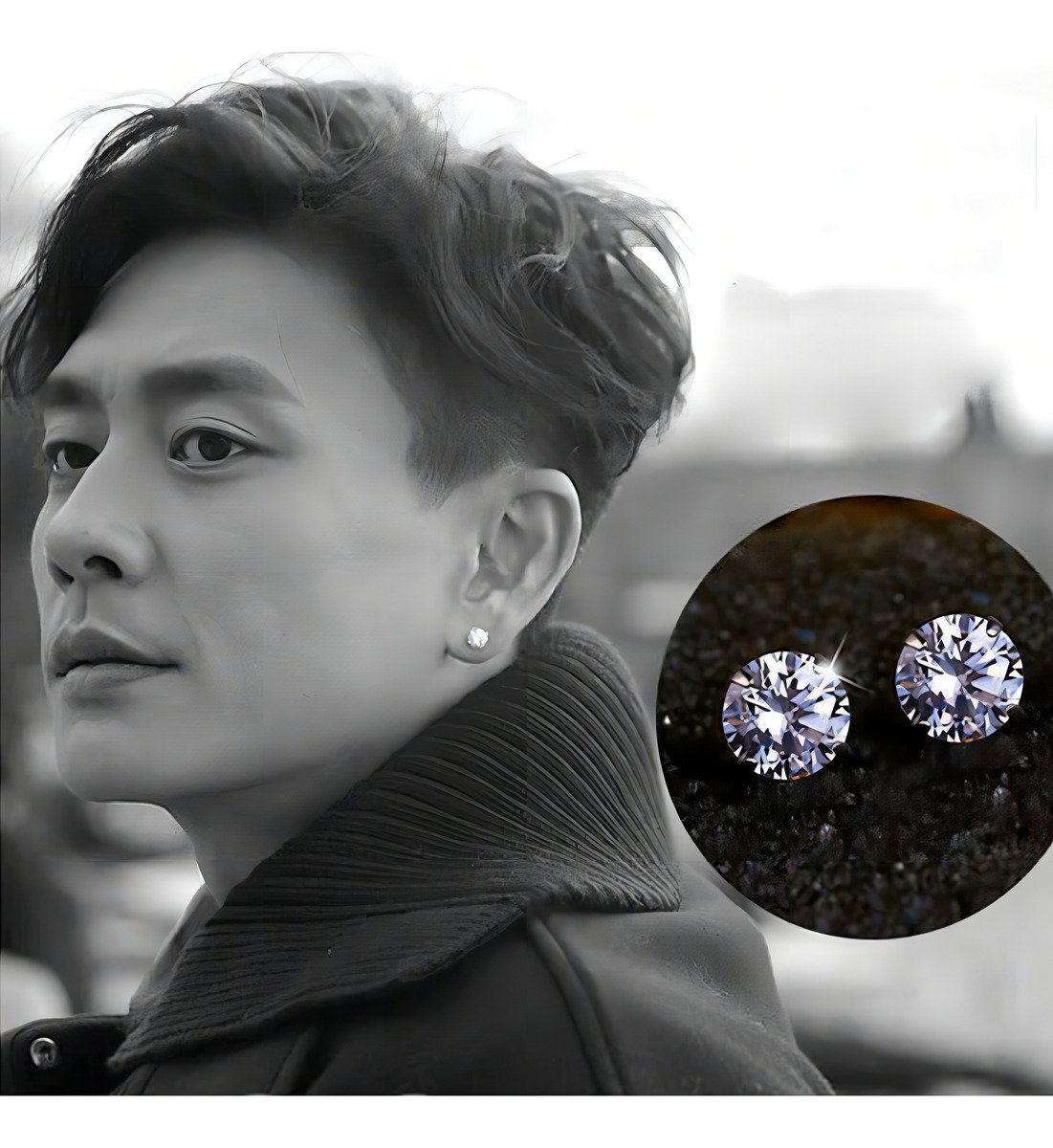 Brincos Ponto De Luz Zirconia Aco Cirúrgico Jú Folheados Prateado